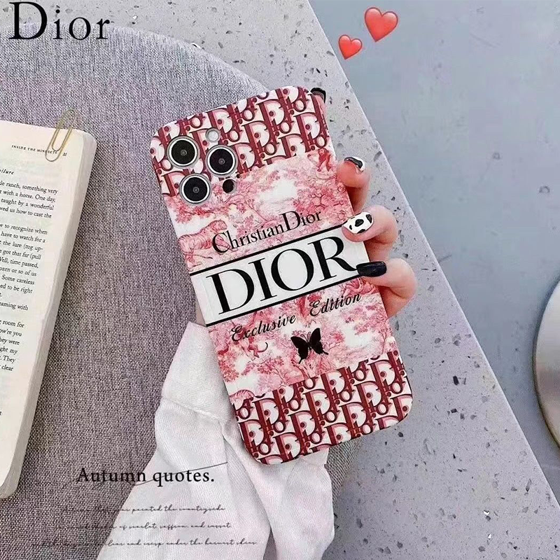 DIOR 赤 つや消し 電話ケース zm