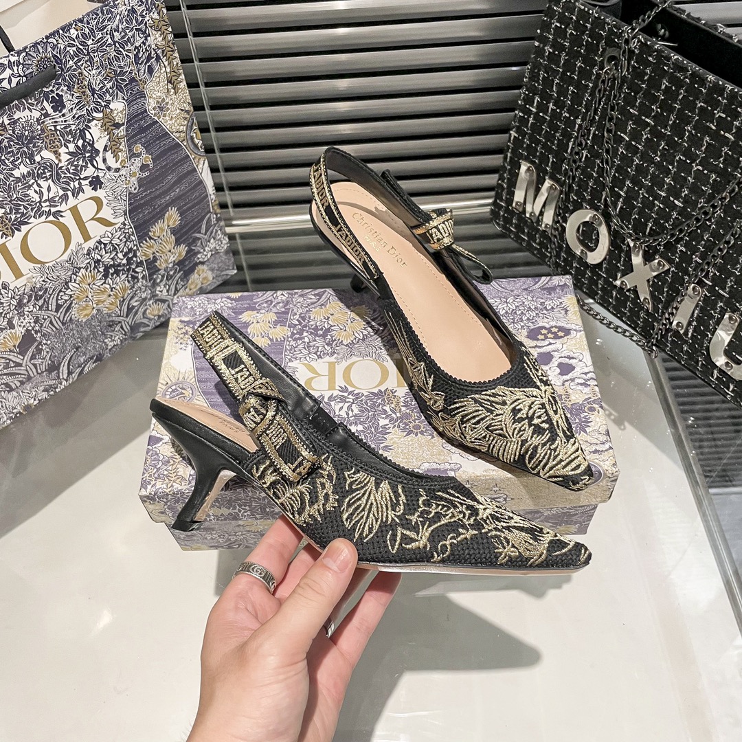 DIOR 新作刺繍ハイヒール 04zm 95759