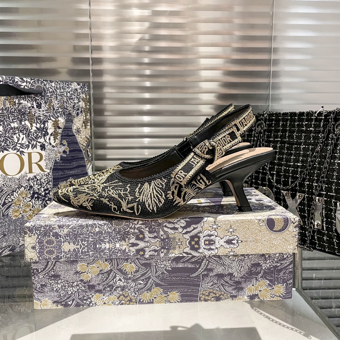 DIOR 新作刺繍ハイヒール 04zm 95759