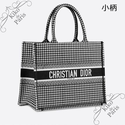 DIOR 直営店 名入れOK! BOOK TOTE ミディアム トート 千鳥格子
