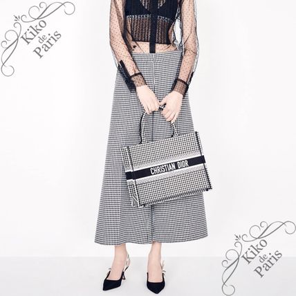 DIOR 直営店 名入れOK! BOOK TOTE ミディアム トート 千鳥格子