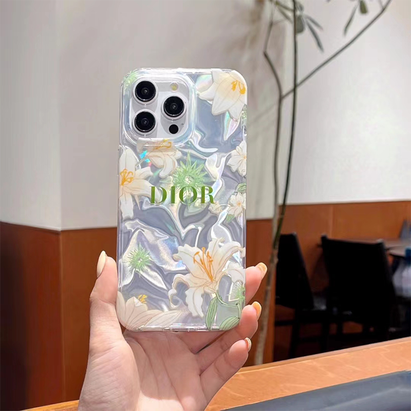 DIOR 白 花 電話ケース zm