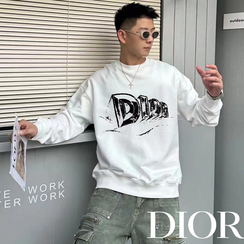 DIORコットンのおしゃれ丸首パーカーです06 SS95555