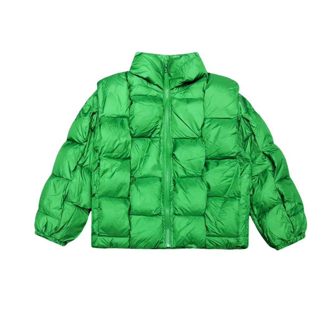 Bottega Veneta パターン フロントボタン ダウンジャケット ブラック