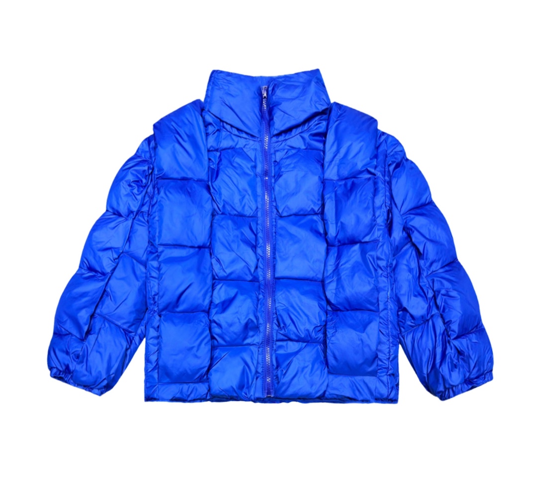Bottega Veneta パターン フロントボタン ダウンジャケット ブラック