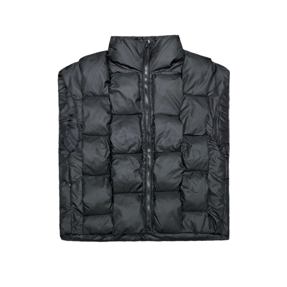 Bottega Veneta パターン フロントボタン ダウンジャケット ブラック