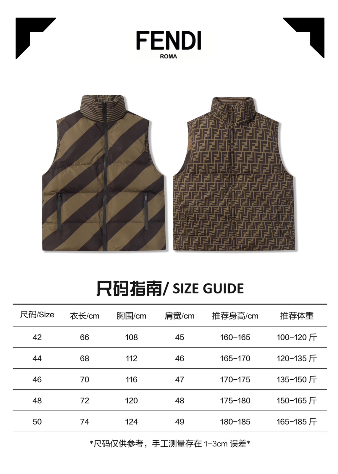 FENDI パターン フロントボタン ダウンジャケット ブラック