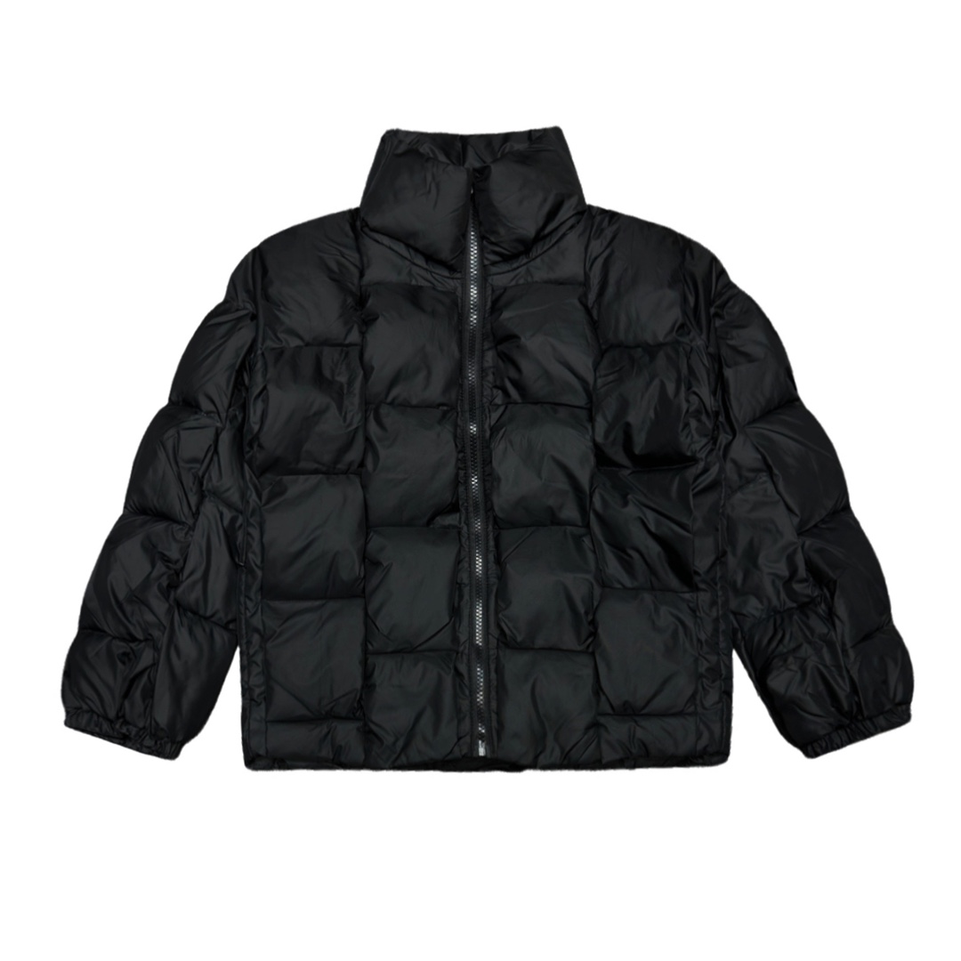 Bottega Veneta パターン フロントボタン ダウンジャケット ブラック