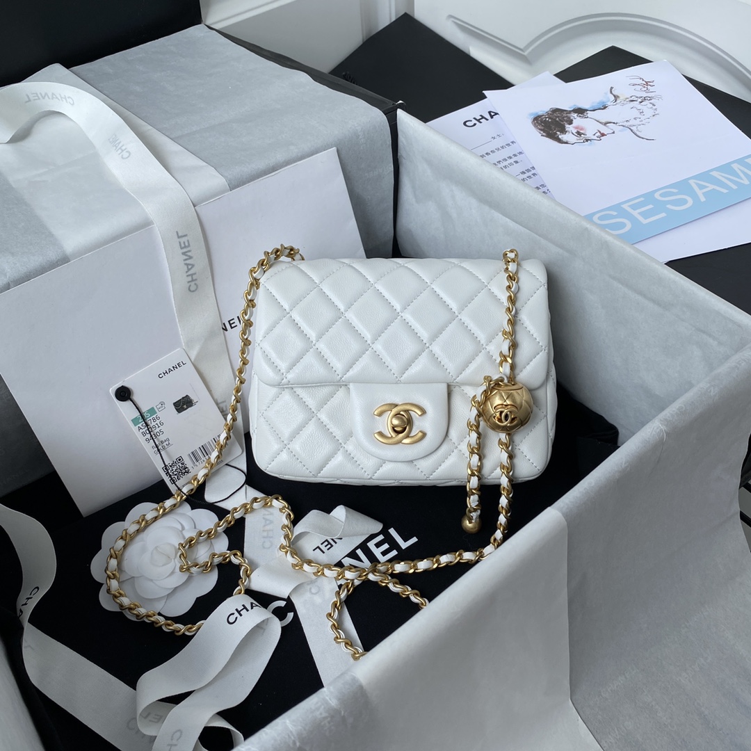 Chanel CF square with golden ball 1786