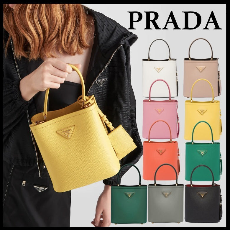 PRADAパニエ サフィアーノレザー スモールバッグ