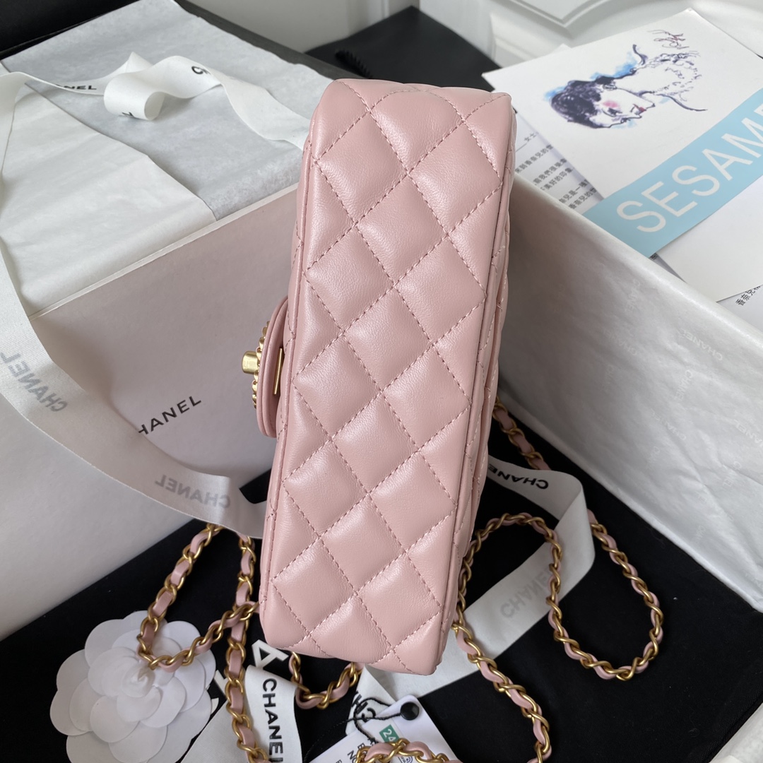 Chanel??24C ??AS4362 diamond letter handle mini CF