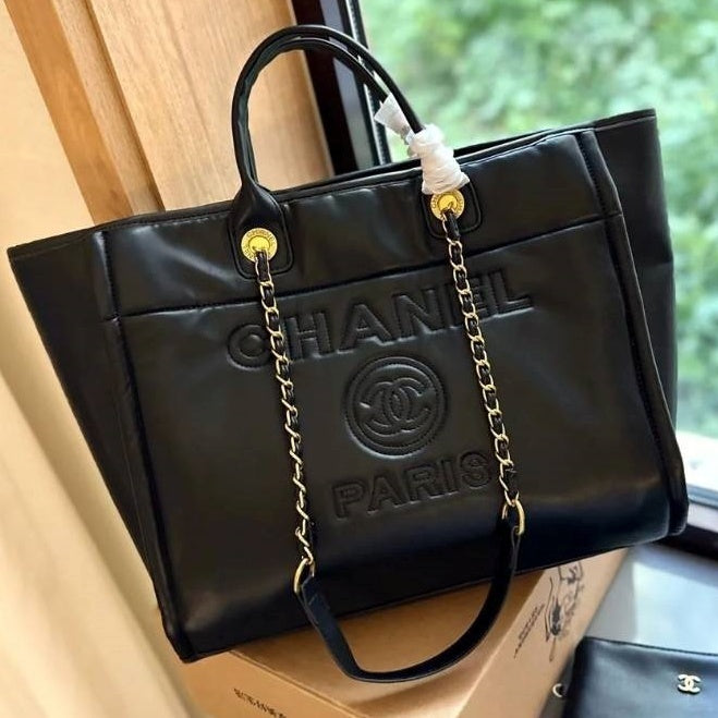 【大きめロゴが可愛い?】CHANEL ミディアム ショッピングバッグ