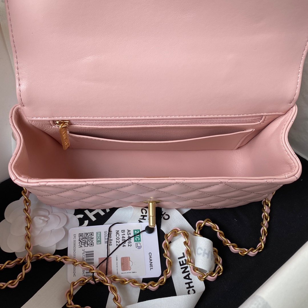 Chanel??24C ??AS4362 diamond letter handle mini CF