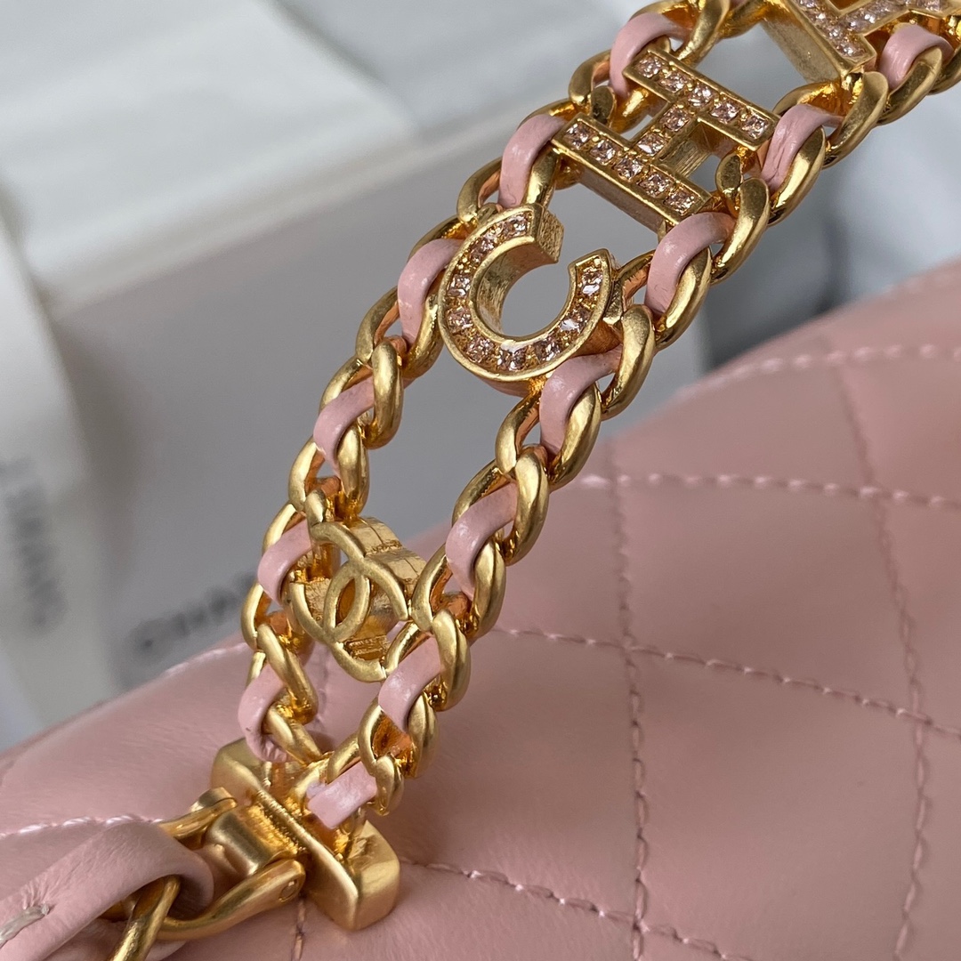 Chanel??24C ??AS4362 diamond letter handle mini CF