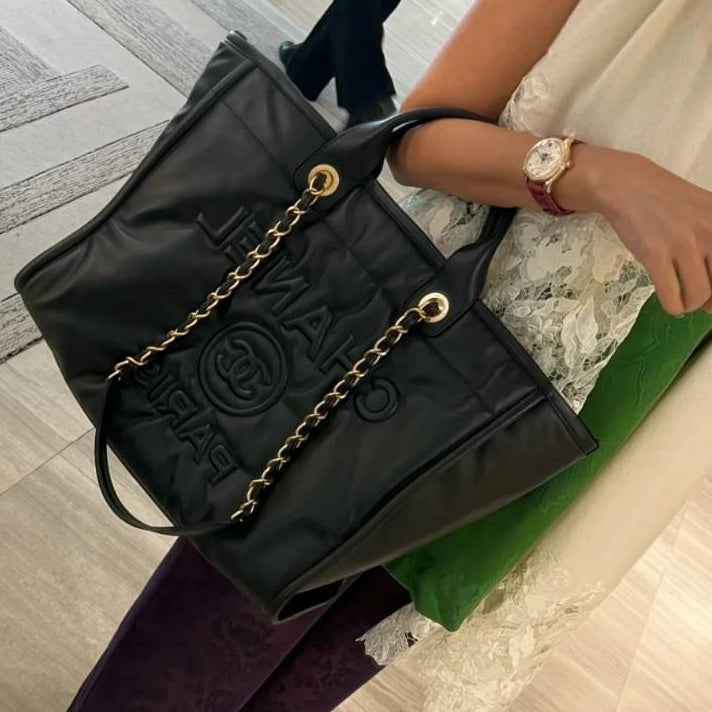 【大きめロゴが可愛い?】CHANEL ミディアム ショッピングバッグ