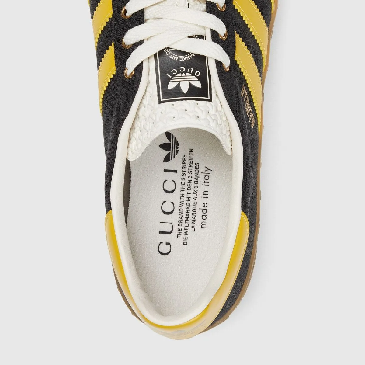 GUCCI × adidas Gazelle “Core Black/Yellow”