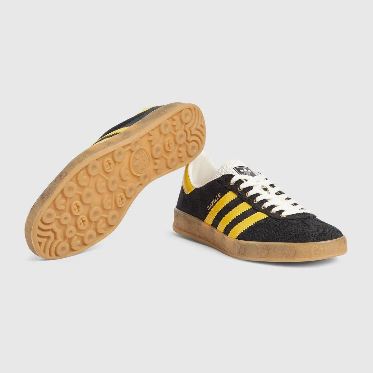 GUCCI × adidas Gazelle “Core Black/Yellow”