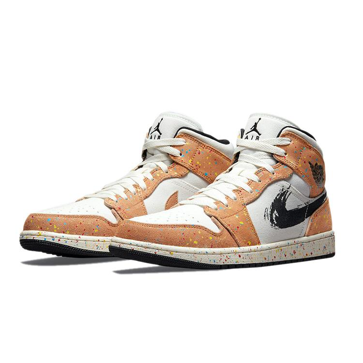 NIKE ナイキ AIR JORDAN 1 MID SE 'BRUSHSTROKE PAINT SPLATTER' エア ジョーダン ワン ミッド スペシャルエディション 