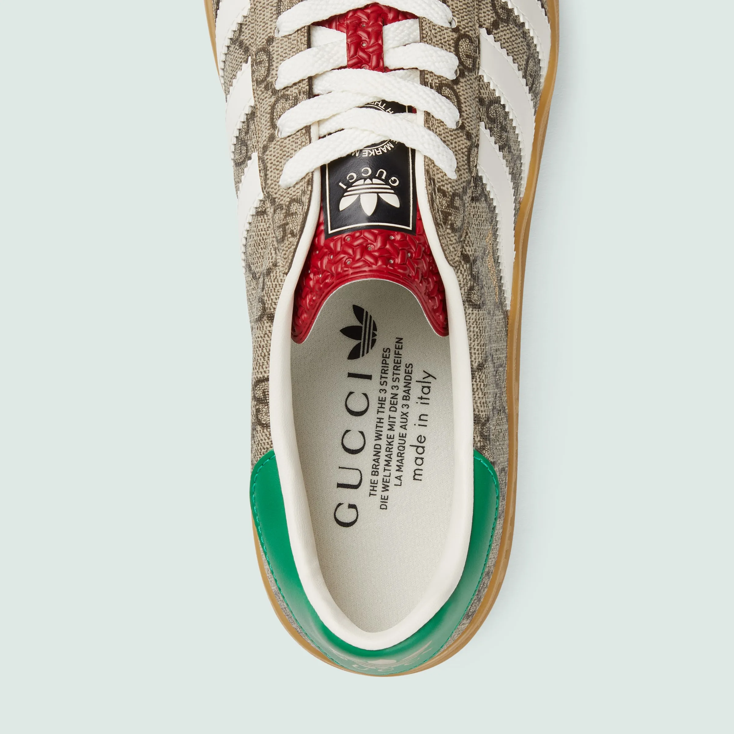 GUCCI × adidas Gazelle “Beige Tone/Core White”