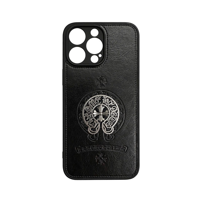 Chrome Hearts ブラックきんぞく 電話ケース zm