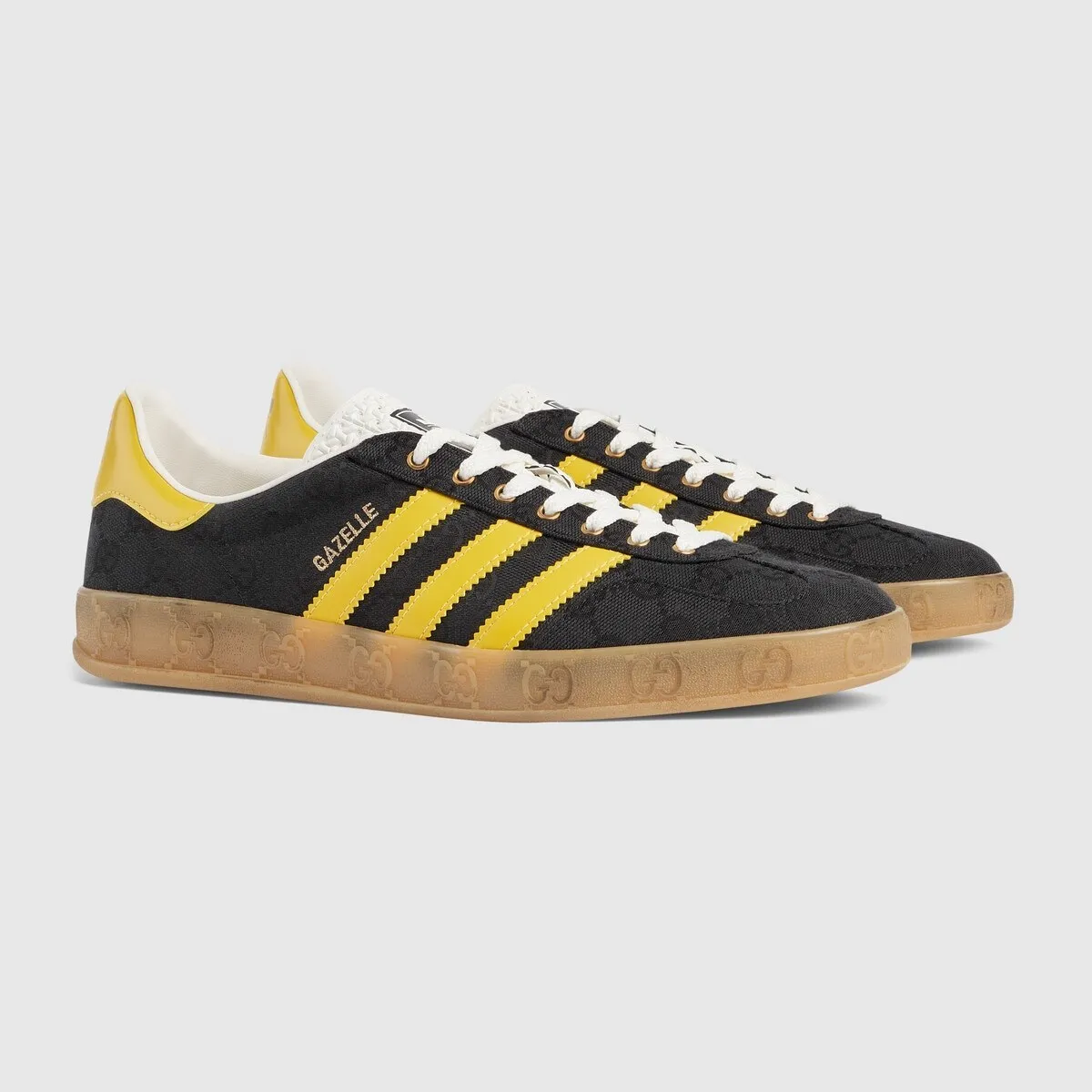 GUCCI × adidas Gazelle “Core Black/Yellow”
