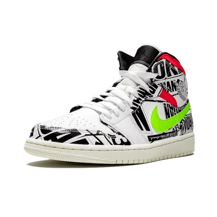 NIKE ナイキ AIR JORDAN 1 MID 'OVER-PRINT LOGOS' エア ジョーダン ワン ミッド 
