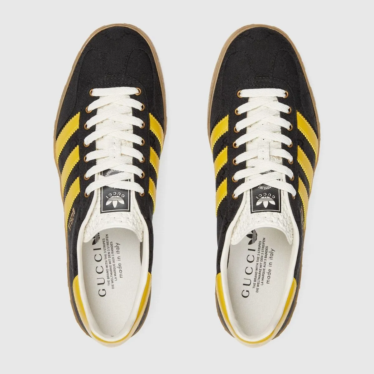 GUCCI × adidas Gazelle “Core Black/Yellow”