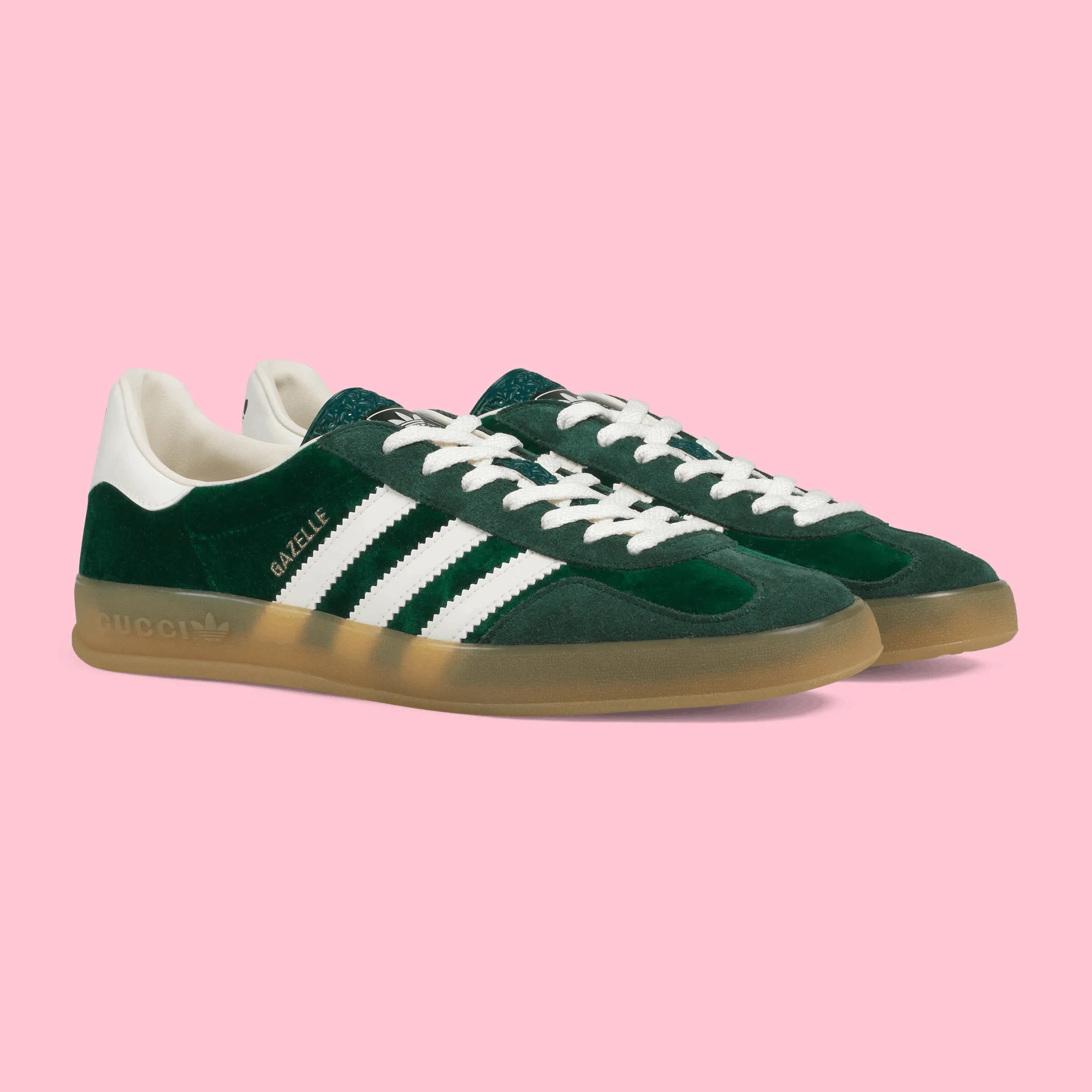 【GUCCI】× ADIDASコラボ Gazelle スニーカー(緑)