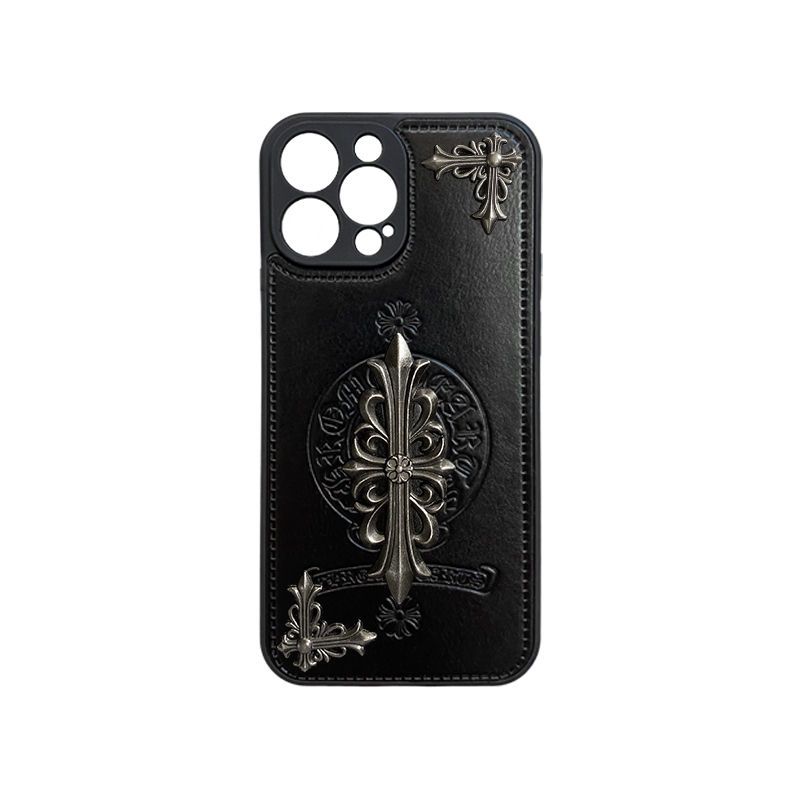 Chrome Hearts ブラックきんぞく 電話ケース zm
