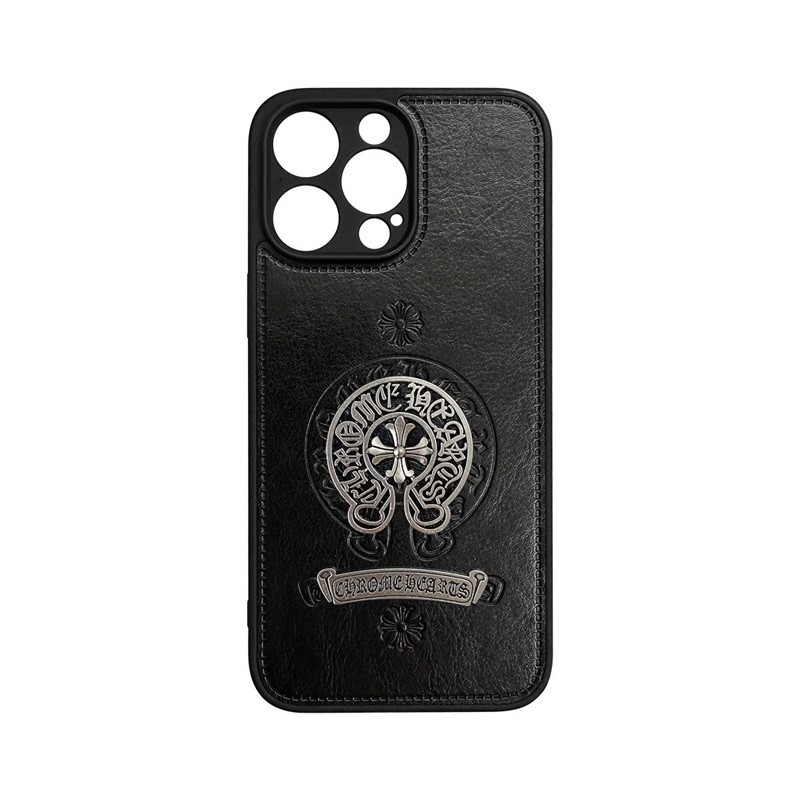 Chrome Hearts ブラックきんぞく 電話ケース zm