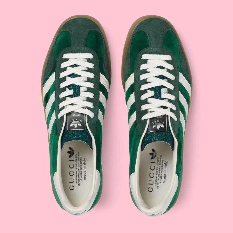 【GUCCI】× ADIDASコラボ Gazelle スニーカー(緑)