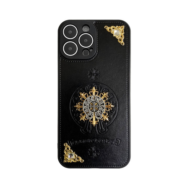 Chrome Hearts クロー心 ブラック きんぞく 電話ケース zm