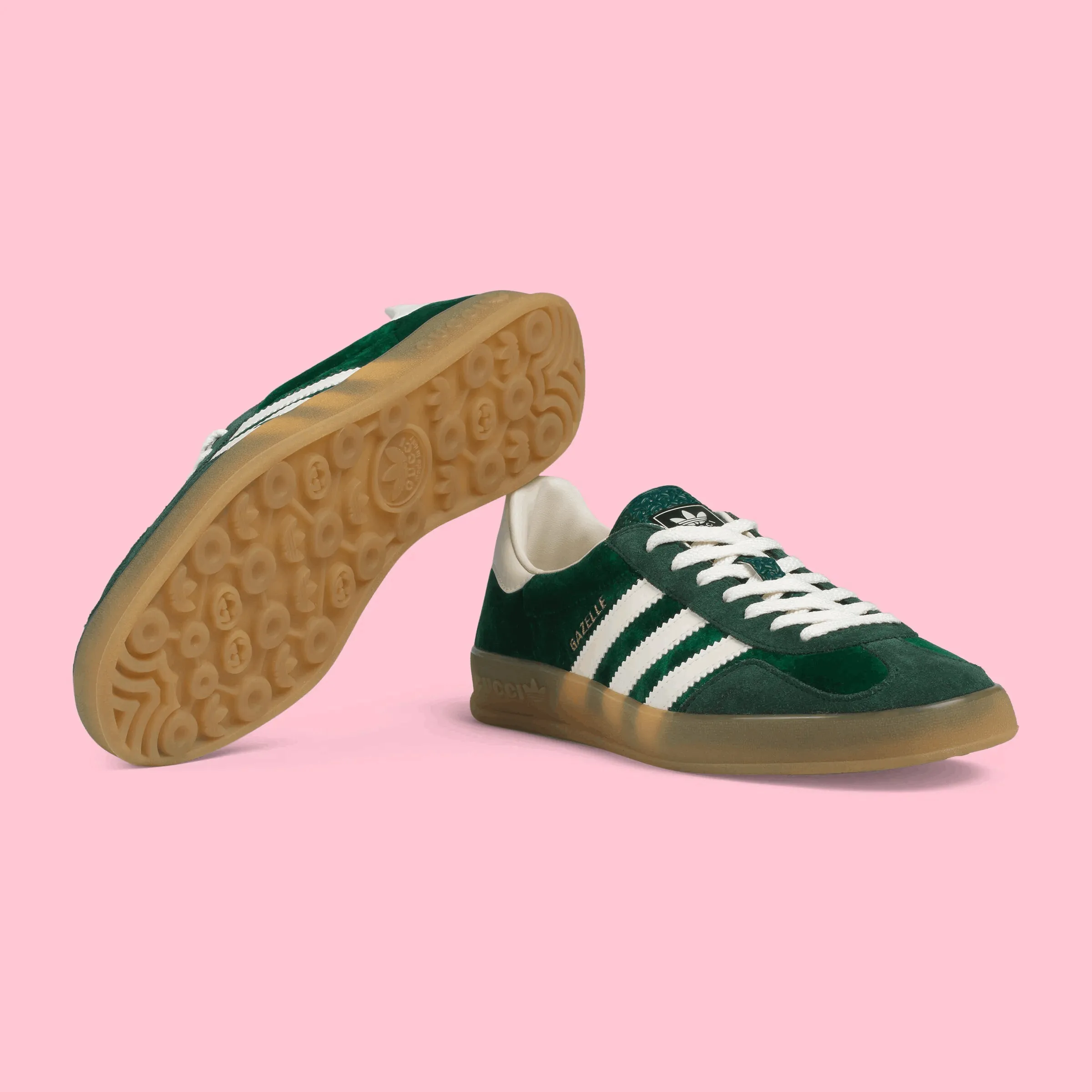 【GUCCI】× ADIDASコラボ Gazelle スニーカー(緑)