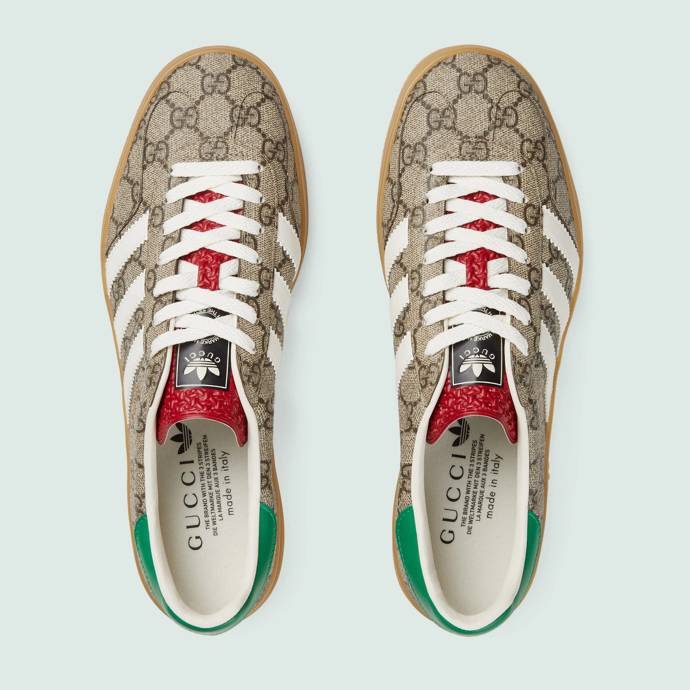 GUCCI × adidas Gazelle “Beige Tone/Core White”