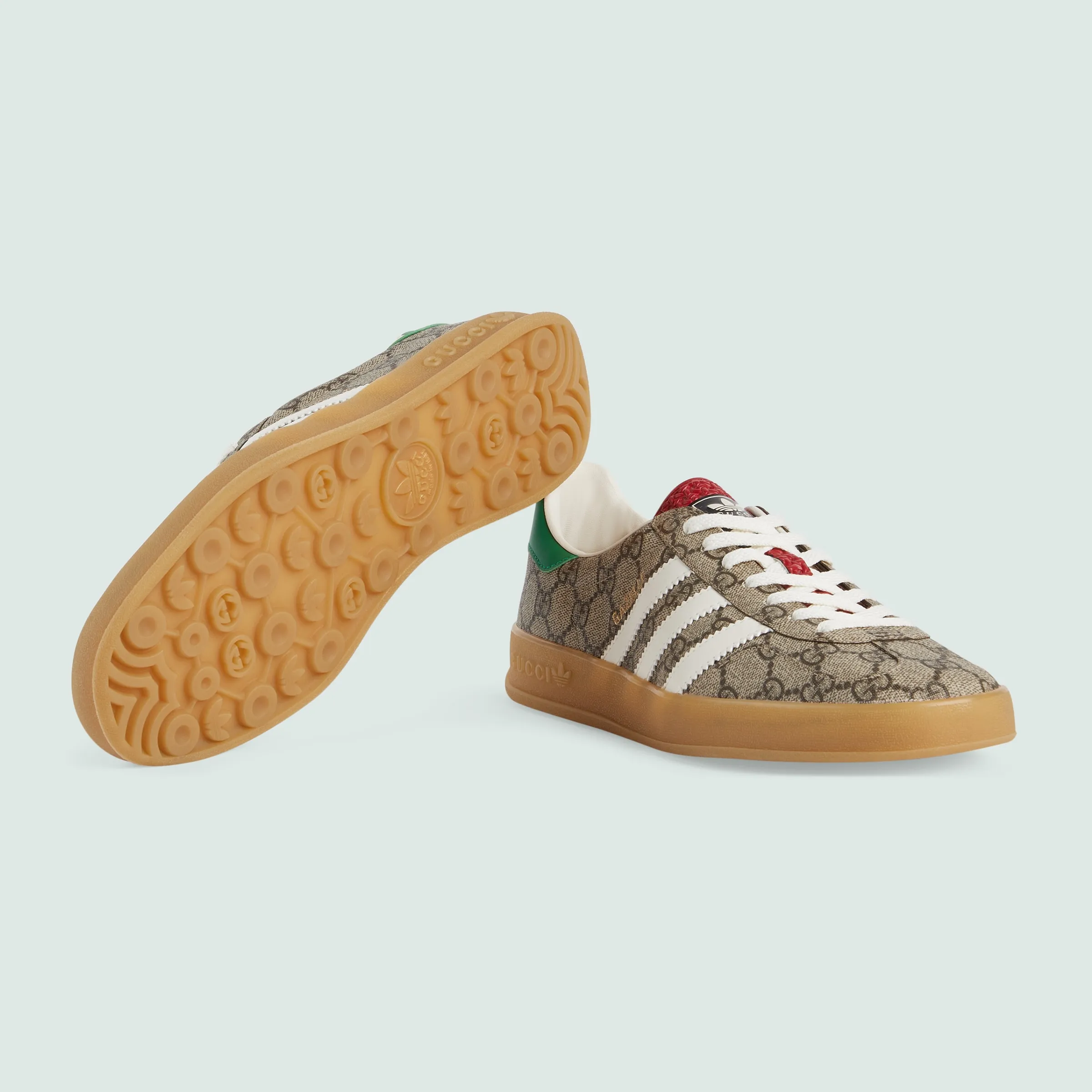 GUCCI × adidas Gazelle “Beige Tone/Core White”