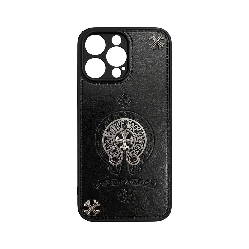 Chrome Hearts ブラックきんぞく 電話ケース zm