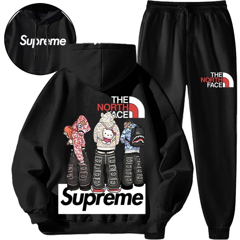 【 Supreme x The North Face 】デザインスタイルストリートファッションブランドの衛衣スーツです