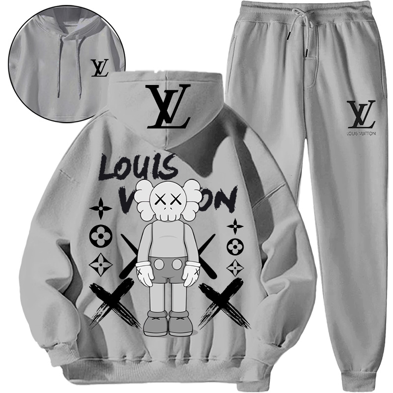【 Louis Vuitton Malletier 】ユニークな配列デザインがおしゃれなパーカーのスーツです