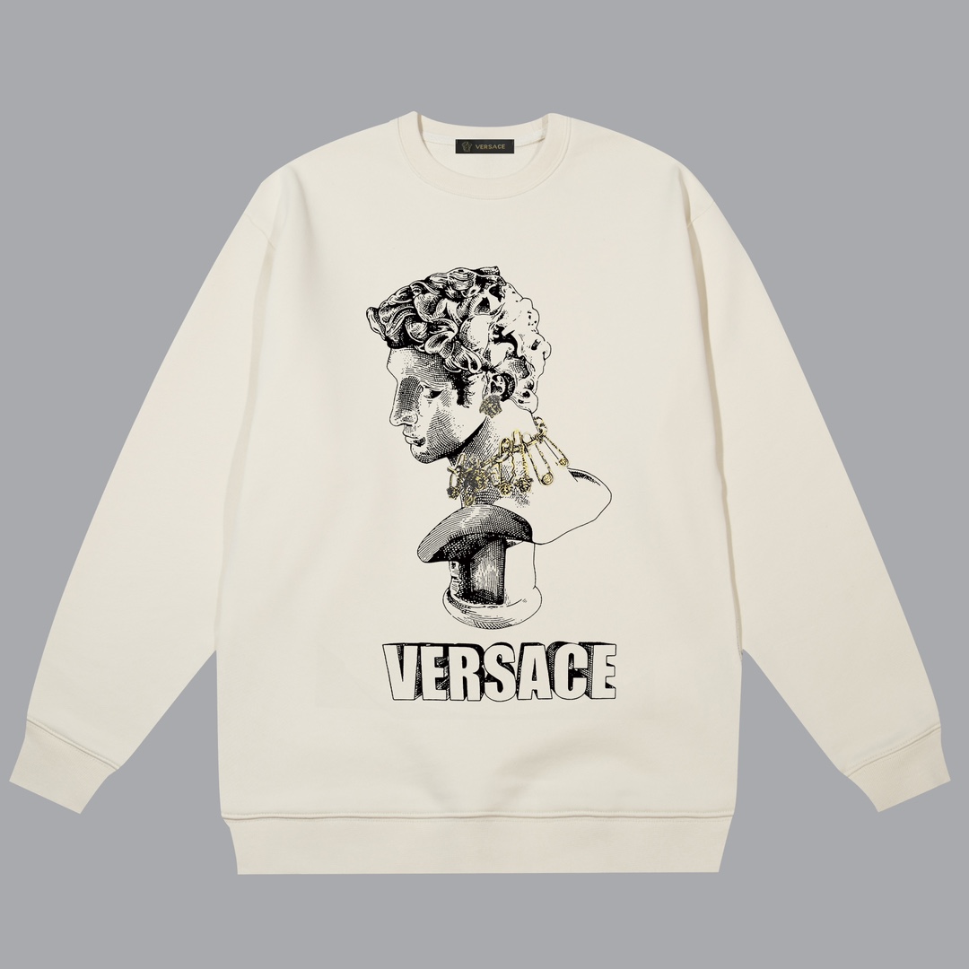 【2024】【VERSACE 公式旗艦店】ヴェルサーチ 丸首の衛衣 スウェットご好評に付き再入荷！