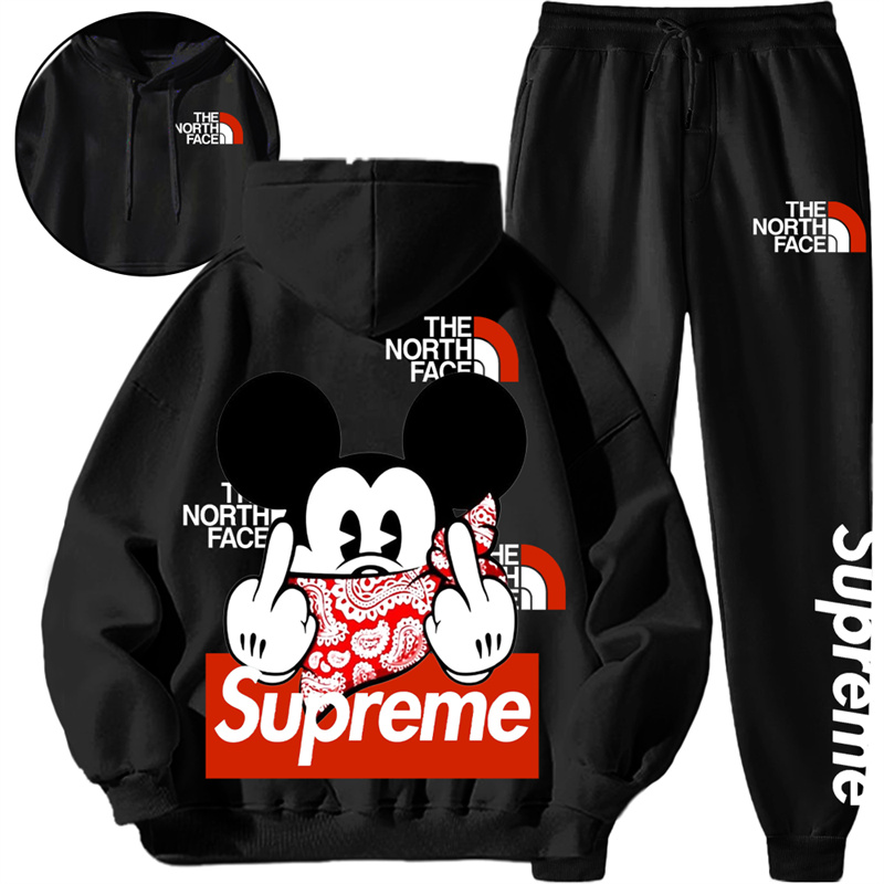 【THE NORTH FACE & SUPREME】MICKEY 高街ファッションキャラクターですパーカーのスーツです
