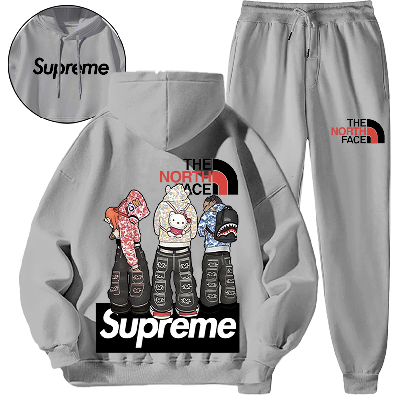 【 Supreme x The North Face 】デザインスタイルストリートファッションブランドの衛衣スーツです