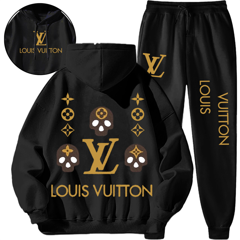【 Louis Vuitton】デザイン髑髏シンプルなスタイルのパーカーセットです