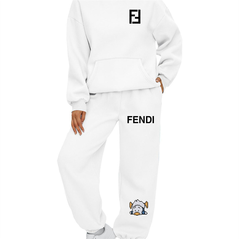 【 Fendi 】かわいい転んだアヒルちゃんのおしゃれパーカーパーカースーツです