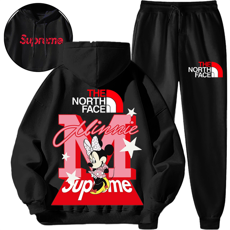 【 Supreme x The North 】箇性的なデザインのブランドの衛衣のスーツです