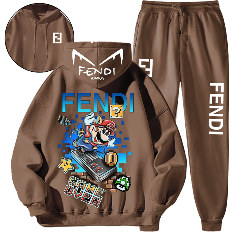 【 Fendi 】】ピクセルマリオファッションパーカーセットです