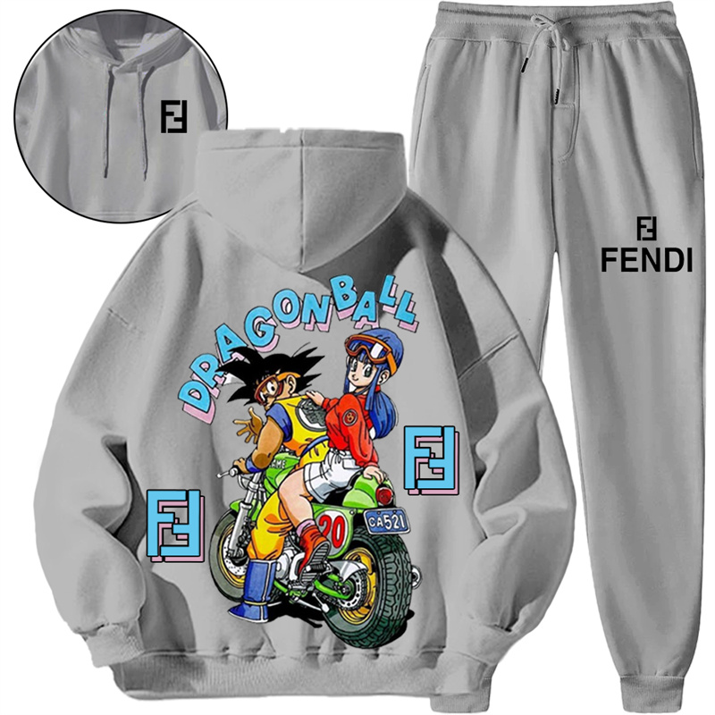 【 Fendi 】人気アニメの連名デザインのパーカーセットです