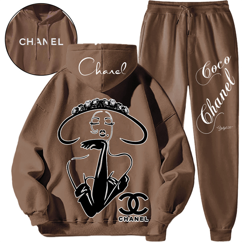 【 Chanel】シンプルなデザインのおしゃれな女性の超流行のパーカーのスーツです