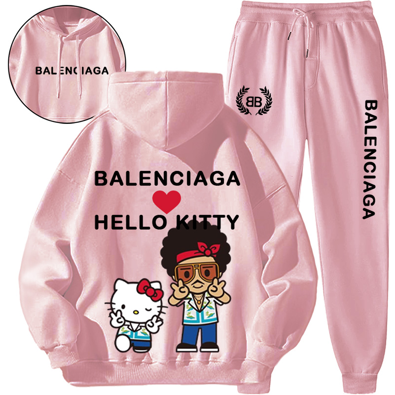 【 Balenciaga 】かわいい子猫ファッション連名パーカーセットです