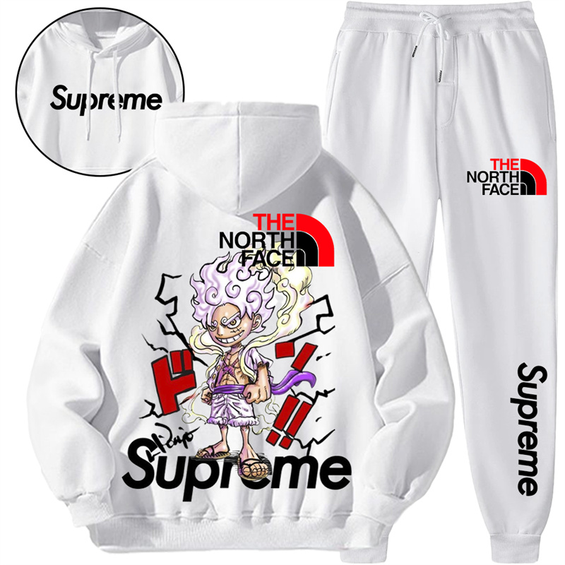 【 Supreme x The North Face 】Q版五檔羅飛時尚連名衛衣スーツ