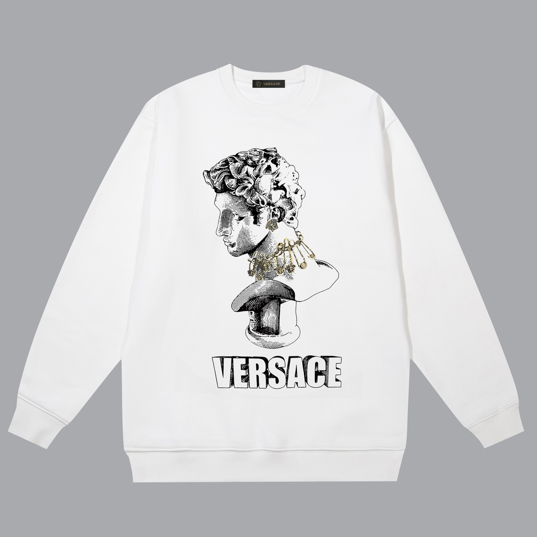 【2024】【VERSACE 公式旗艦店】ヴェルサーチ 丸首の衛衣 スウェットご好評に付き再入荷！